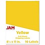 JAM Paper Shipping Labels, 8 1/2" x 11", Yellow, 1 Label/Sheet, 10 Labels/Pack (337628610)~#|#~sp93880882_sc7