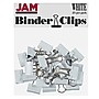 JAM Paper Colorful Small Binder Clips, 3/8" Capacity, White, 25/Pack (334BCWH)~#|#~sp93880891_sc7