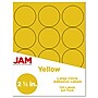 JAM Paper Round Label Sticker Seals, 2.5" Diameter, Yellow, 12 Labels/Sheet, 10 Sheets/Pack (147628582)~#|#~sp93880903_sc7