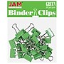 JAM Paper Colored Small Binder Clips, 3/8" Capacity, Green, 25/Pack (334BCGR)~#|#~sp93880937_sc7