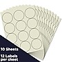 JAM Paper Round Label Sticker Seals, 2.5" Diameter, Ivory, 12 Labels/Sheet, 10 Sheets/Pack (147628590)~#|#~sp93880952_sc7