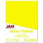 JAM Paper Shipping Labels, 8 1/2" x 11", Neon Yellow, 1 Label/Sheet, 10 Labels/Pack (337628611)~#|#~sp93880976_sc7