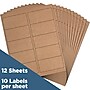 JAM Paper Shipping Labels, 2" x 4", Brown Kraft, 10 Labels/Sheet, 12 Sheets/Pack (4513703)~#|#~sp93880995_sc7