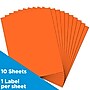 JAM Paper Shipping Labels, 8-1/2" x 11", Orange, 1 Label/Sheet, 10 Labels/Pack (337628612)~#|#~sp93881041_sc7