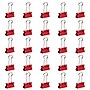 JAM Paper Colored Small Binder Clips, 3/8" Capacity, Red, 25/pack (334BCRE)~#|#~sp93881057_sc7