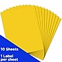 JAM Paper Shipping Labels, 8 1/2" x 11", Yellow, 1 Label/Sheet, 10 Labels/Pack (337628610)~#|#~sp93881084_sc7