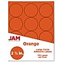 JAM Paper Round Label Sticker Seals, 2.5" Diameter, Orange, 12 Labels/Sheet, 10 Sheets/Pack (147628584)~#|#~sp93881095_sc7