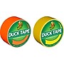 Duck Heavy Duty Duct Tape Set, 1.88" x 15 Yds./1.88" x 20 Yds., Orange/Yellow, 2 Rolls/Pack (DUCKORYW-STP)~#|#~sp93892108_sc7