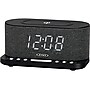 Jensen QICR-50 Dual Alarm Clock Radio with Wireless Qi Charging, Black~#|#~sp94609320_sc7