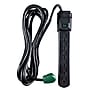 GoGreen Power 12' Surge Protector, 6 Outlet, Black (GG-16103M-12BK)~#|#~sp9538655_sc7
