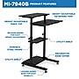 Mount-It! 28"W Adjustable Steel Standing Desk, Black (MI-7940B)~#|#~sp95977703_sc7