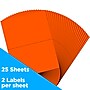JAM Paper Shipping Labels, Half Page, 5 1/2" x 8 1/2", Neon Red,  2 Labels/Sheet, 25 Sheets/Pack (359429625)~#|#~sp96370375_sc7