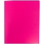 JAM Paper Heavy Duty Two-Pocket Plastic Folders, Fuchsia Pink, 6/Pack (946172D)~#|#~sp96370483_sc7