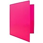 JAM Paper Heavy Duty Two-Pocket Plastic Folders, Fuchsia Pink, 6/Pack (946172D)~#|#~sp96370485_sc7