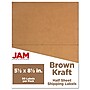 JAM Paper Shipping Labels, Half Page, 5 1/2" x 8 1/2", Brown Kraft, 2 Labels/Sheet, 25 Sheets/Pack (359430338)~#|#~sp96370488_sc7