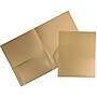 JAM Paper 2-Pocket Heavy Duty Plastic Folders, Gold, 108/Pack (383Hgob)~#|#~sp96455746_sc7