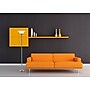 Adesso Aries 73"H Brushed Steel Floor Lamp with White Acrylic Cone Shade (7500-22)~#|#~sp97001348_sc7
