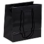 JAM Paper Gift Bags with Rope Handles, 6.5" x 6.5" x 3.5", Black Glossy, 6/Pack (SPC17K1A)~#|#~sp97150737_sc7