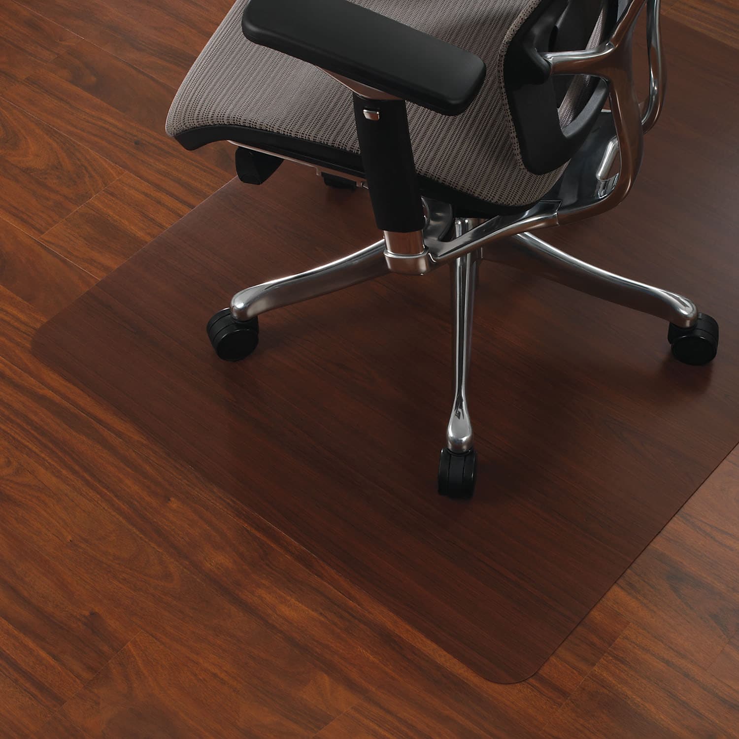 Staples 36" x 48" Wood Veneer Style Chair Mat for Hard Floors Cherry