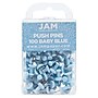 JAM Paper Pushpins, Baby Blue, 100/Pack (222419047)~#|#~sp97365201_sc7