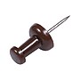 JAM Paper Push Pins, Chocolate Brown, 100/Pack (222419049)~#|#~sp97365359_sc7