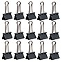 JAM Paper Colorful Binder Clips, Medium,  5/8" Capacity, Grey, 15/Pack (339BCGY)~#|#~sp97536535_sc7